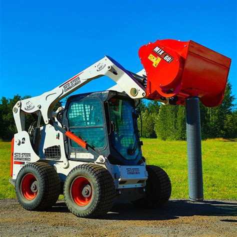 skid steer attachments concrete mixer|concrete mixer attachment for excavator.